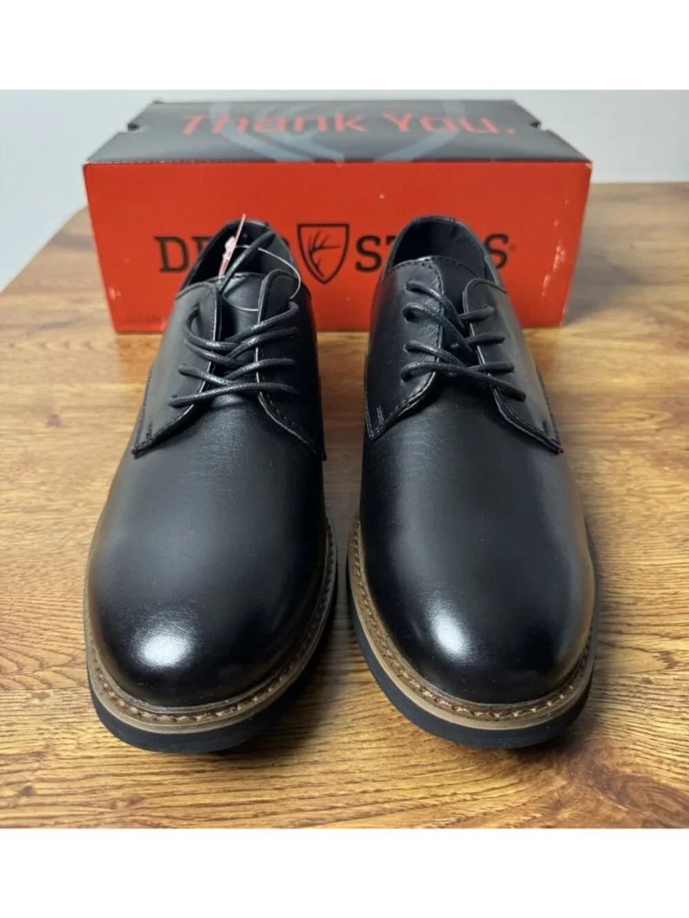Deer Stags Denny Boys Round Oxford Shoes in Black Size 5.5 M Big Kid
